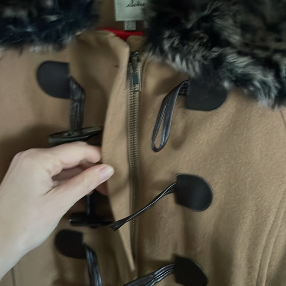 Elevenses Anthropologie Camel Toggle Melton Coat - Picture 8 of 16